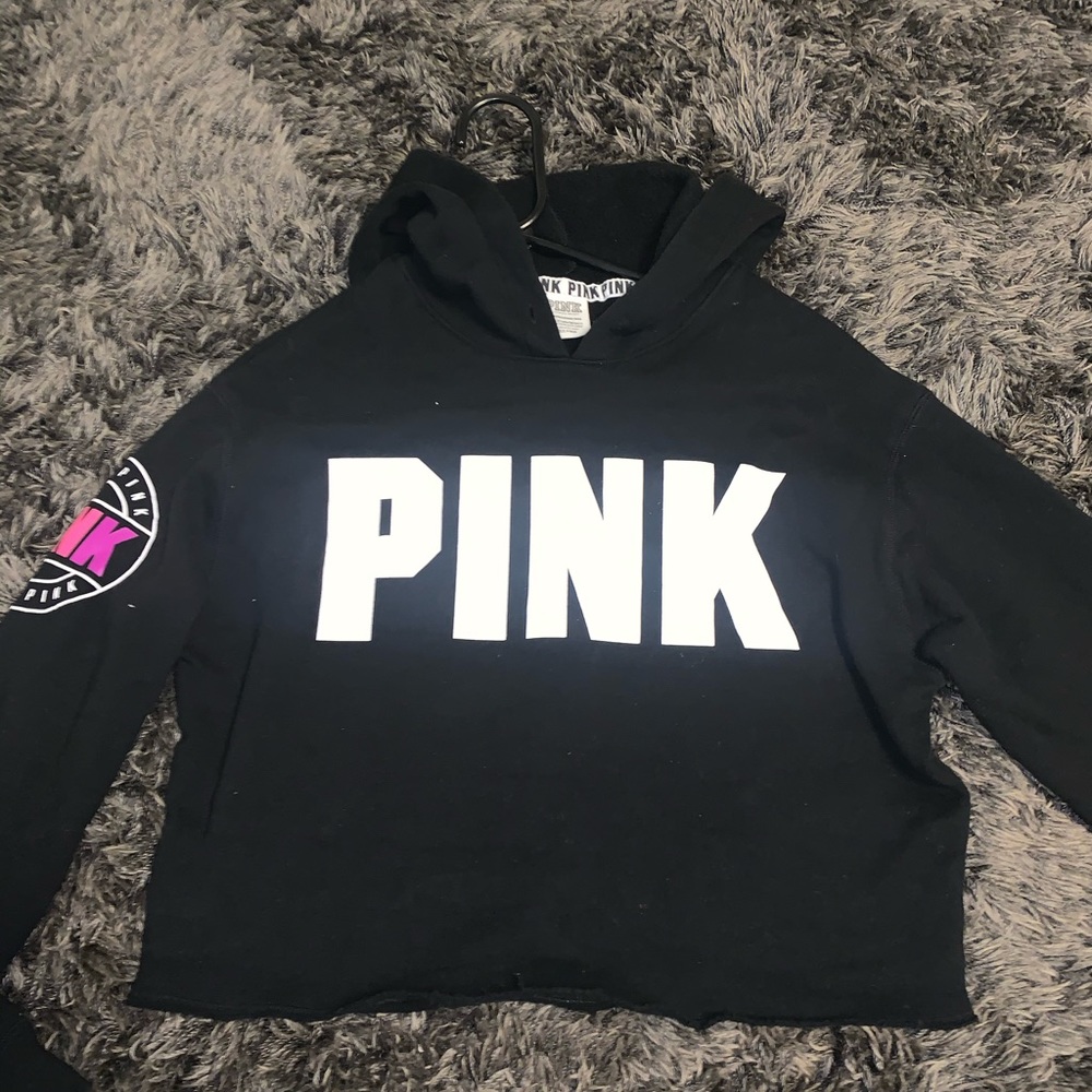 PINK cropped sweatshirt
